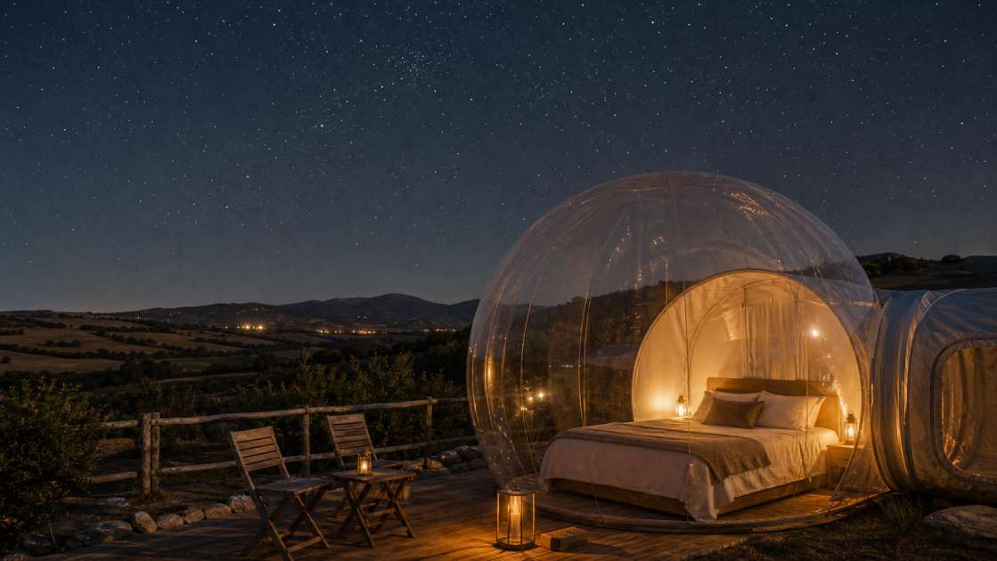 Dormir bajo las estrellas en Navarra sin vender un riñón: Guía completa de hoteles burbuja y glamping económicos