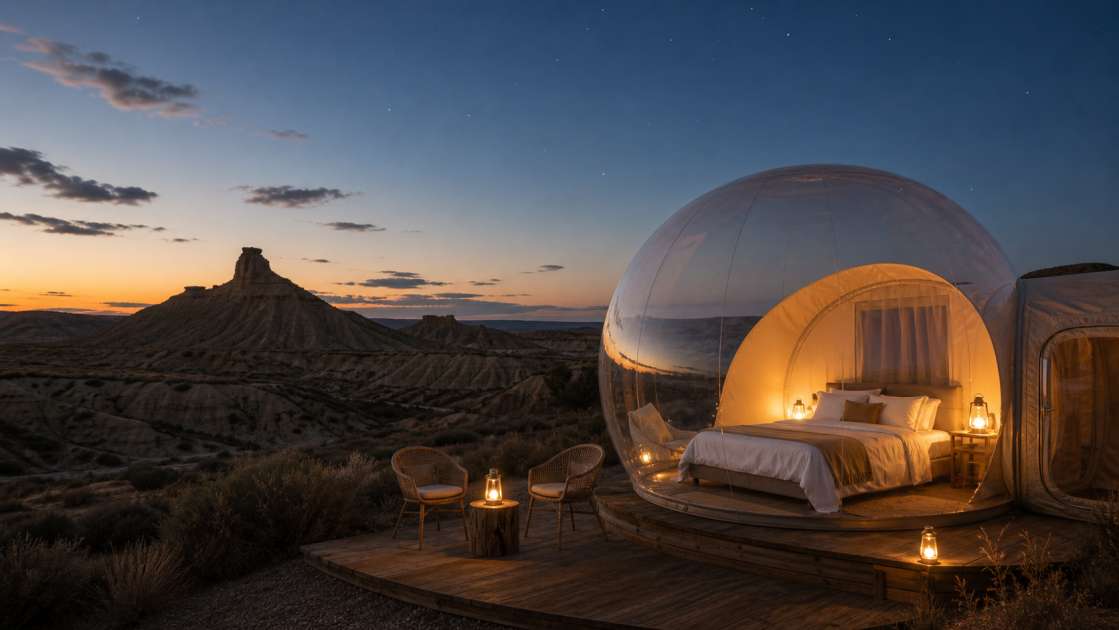 Hoteles Burbuja en Navarra: Guía Completa para Dormir Bajo las Estrellas en Bardenas, Tudela y Pamplona